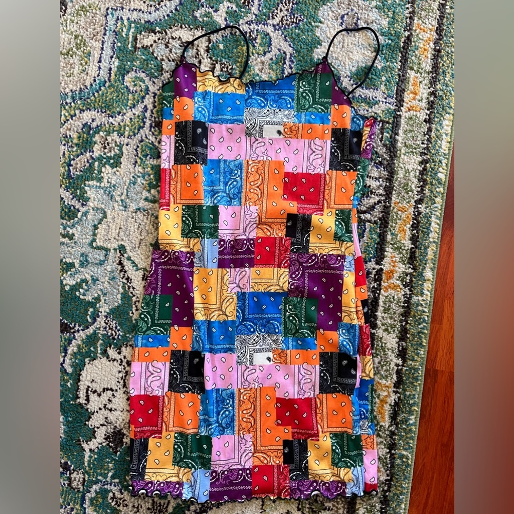 Bandana pattern bodycon dress